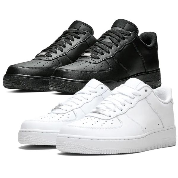 

Classic 1 Low White '07 Triple Black Mens Running Shoes Sports Designer Women Sneakers 315122, Fof-35