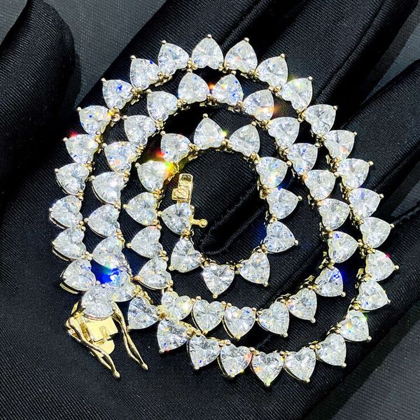 

Luxury Women Jewelry Hip Hop Heart Cut Diamond Sterling Silver Vvs Moissanite Necklace
