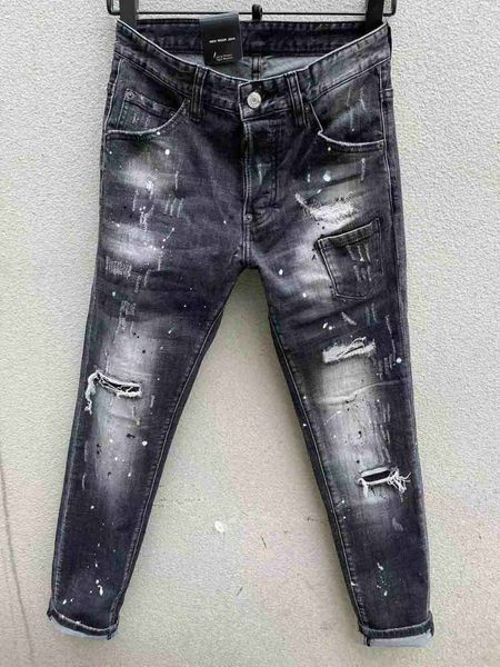 

Designer jeans mens pants linen pants Hip Hop Men Jeans Distressed Ripped Biker Slim Fit Motorcycle Denim For Men, Champagne