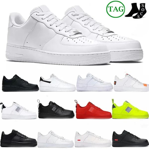 

mens 1 af1 running shoes one for men women platform sneakers Classic White Black Spruce Aura Washed Coral Glacier Arctic Punch Flax trainers outdoor sports 36-45