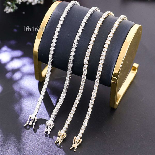 

Gold Moissanite Tennis Necklace 2Mm 3Mm 4Mm 5Mm D Color Fashion Jewelry Tennis Necklace Diamond Tennis Chain