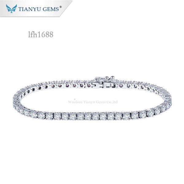 

Tianyu Gems 10K White Gold Moissanite Bracelet Hot Sale Diamond Tennis Bracelet