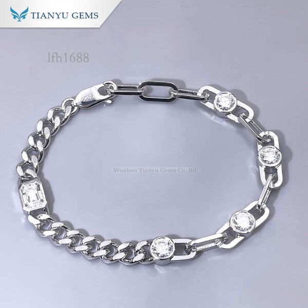 

Tianyu Gems Customized Sier And Gold Material Men's Bracelet