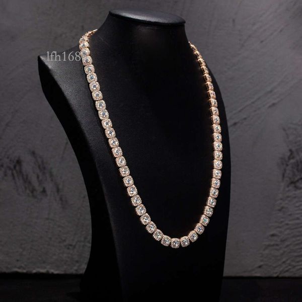 

Kibo Jewelry Moissanite Tennis Chain For Women Sier Iced Out 8Mm Vvs Moissanite Diamond Tennis Chain Cluster Necklace