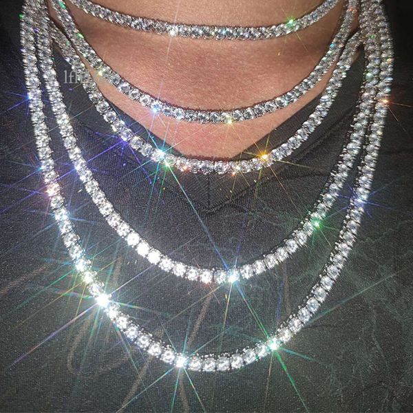 

Hot Sale Jewelry Necklaces S Sterling Sier Tennis Necklace Free Fire Moissanite Diamond Choker Necklace Hip Hop Jewelry