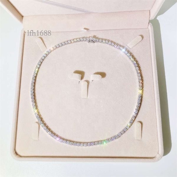 

10K Solid Gold 2.5Mm Claw Set Natural Si1/Vs Diamond Tennis Bracelet Necklace
