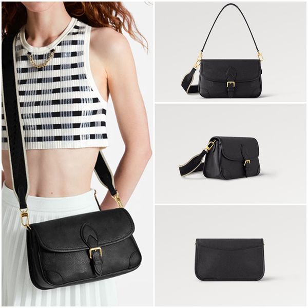 

6 Colours Vintage Baguette Women High-Quality Wholesale Handbag Fashion Shoulder Bags Top Designer Luxury Party Crossbody Artwork Handbags PU Leather, Black-embossed logo