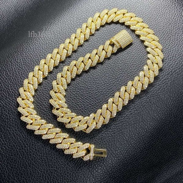 

Hq Gems Hq Gems 14Mm Solid Sier Full Iced Out Diamond Vvs Moissanite Hip Hop Cuban Chain Link Miami Chokers Necklace For Men
