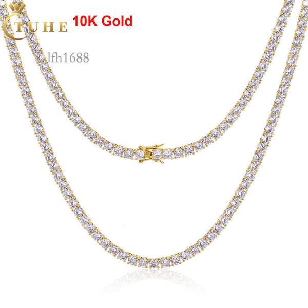 

Jewelry Factory Custom 2Mm-10Mm 10K Solid Real Gold Prong Vvs Moissanite Diamond Tennis Chain Bracelet Necklace For Men Women