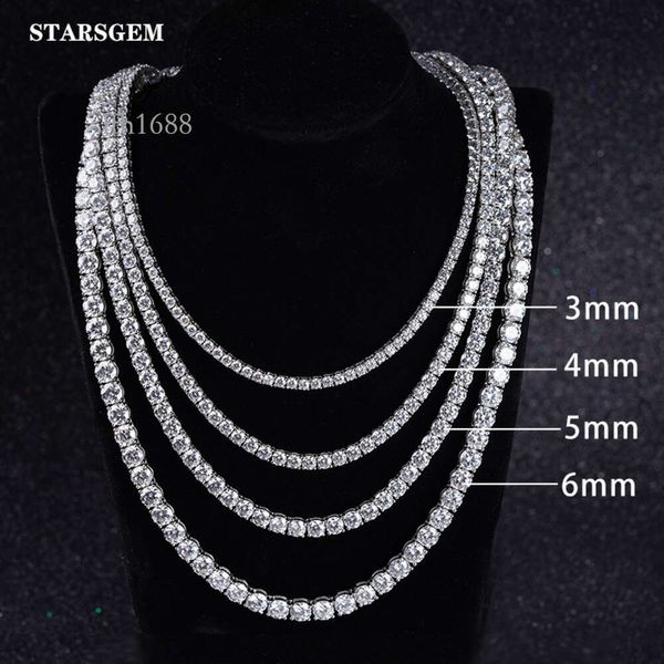 

Wholesale Price Starsgem Def Round Brilliant Cut Moissanite Diamond Full Setting S Sier Tennis Necklace