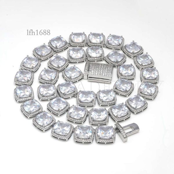 

Cadermay Gra Certificate 11Mm Cushion Rock Candy Tennis Chain D Vvs Moissanite Tennis Necklace Iced Out