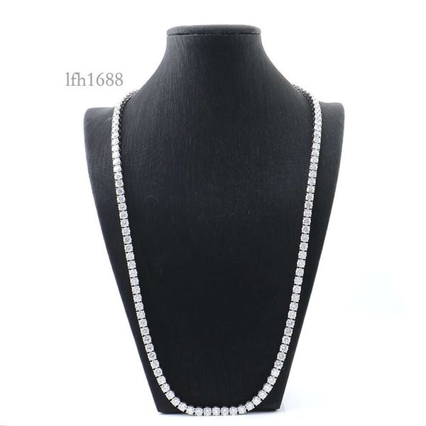 

Fine Jewelry Hip Hop 4Mm 10K Solid Gold Vvs Moissanite Diamond Classic Necklace Gold Filled Chain For Men Tennis Chain