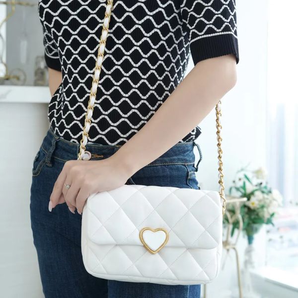 

10A Luxury Designer Bag Shoulder Bag 21cm Mini Flap Bag Mirror Quality Women Real Leather Classic Purse Gold Chain Strap Festival Bags High quality boutique products, No box