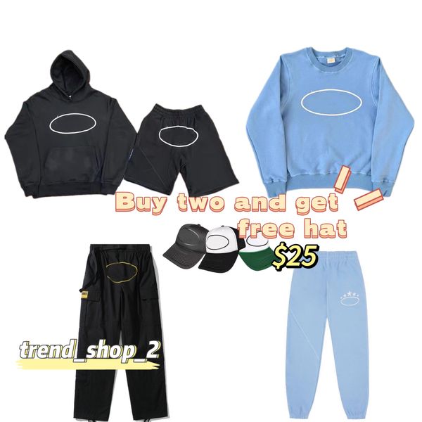 

Corteize hoodie 2024 new Mens Shorts Demon Island Ship Cargo Print Y2k Fashion Hip Hop Casual Pants Designer Cortiez Hoodie cp hoodie Buy two and get one free hat, Shortlight blue