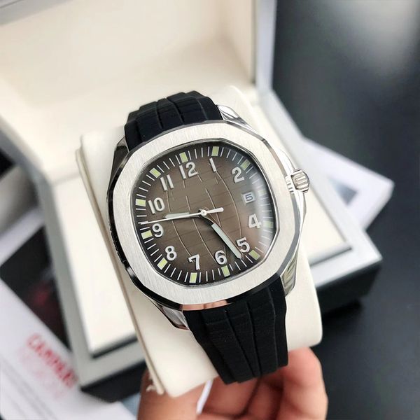 

Luxury Men's Classic Watch Brown Dial 40mm Designer Rubber Band Sapphire Crystal Glass Automatic Mechanical High Quality Montre De Luxe Watch Factory, Gold