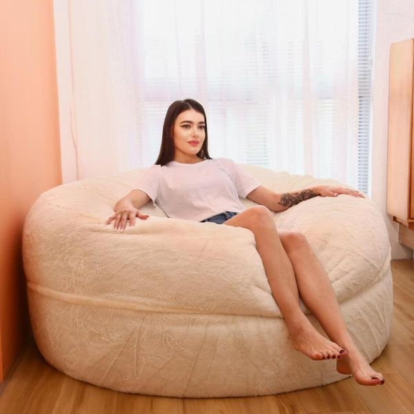 

Covers Chair Drop Furniture Home Bedroom Large Bean Bag Cover Parts Soft Washable Adult Pouf Cushion