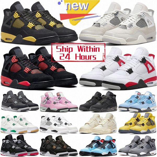 

Military 4s 4 Red cement Thunder Black Cat oreo fire Infrared Bred University Blue Royalty midnight navy pine green seafoam canvas lightning Basketball Shoes men, #5