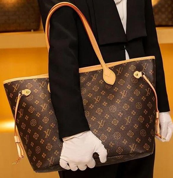 high quality Totes lattice 2pcs set bag Women Double handbags luxurys designers ladies Shoulder Bags lady clutch purse retro tote female purse wallet handbag
