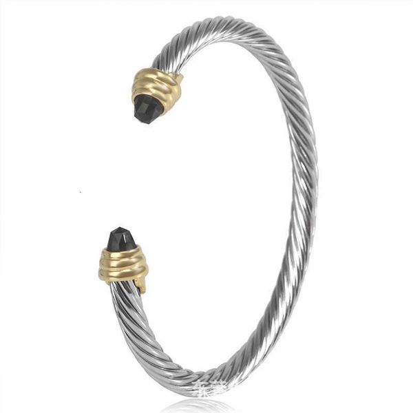 

Designer DY bracelet Luxury Top cable twist opening 5MM bracelet Accessories high-end jewelry High quality fashion romantic Valentine's Day gift