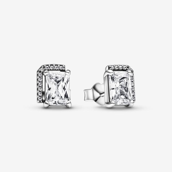 

Authentic Pando Ra Sparkling Herbarium Cluster Stud Earrings S925 Sterling Silve Fine Women Earring Compatible European Style Jewelry 292380C01 Earring