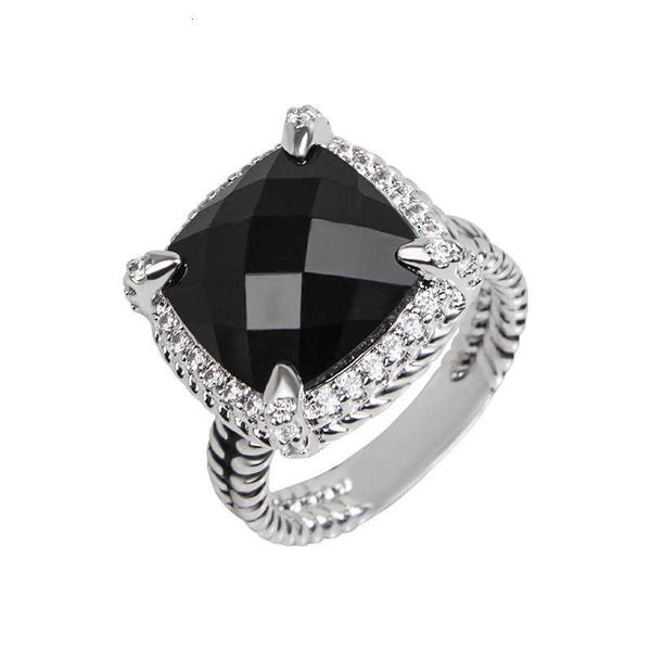 

Designer DY Ring Luxury Top popular 14MM square cable button style ring Accessories high-end jewelry High quality fashion Romantic Valentine's Day gift