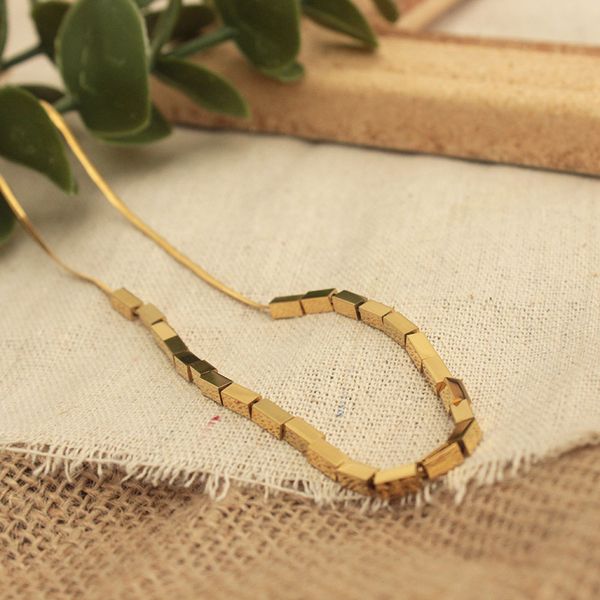 

INS Style Smooth Stainless Steel Charm Necklace Snake Chain Necklaces for Women Gift