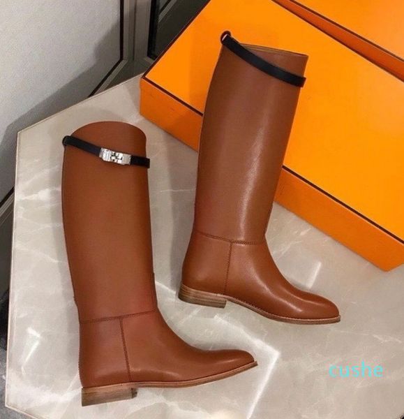 

2023 Boots Comfort Genuine Leather Women Boots Knight Over Knee Boots Size 35-42