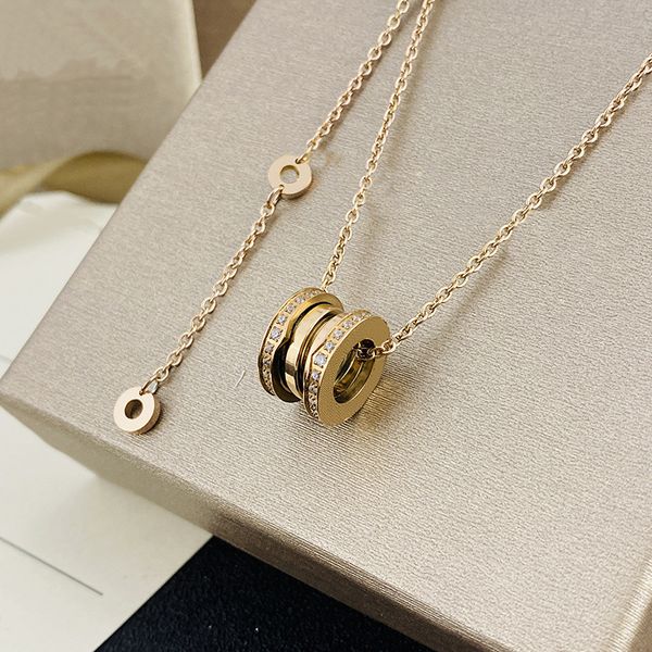 

Diamond Necklace for Women Custom Pendant Necklace Fashion Jewelry Spring Ceramics 18K Rose Gold Silver Gold Chain Men Necklaces Jewelrys Designers Party Gift
