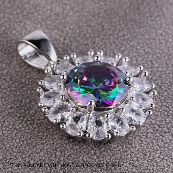 

Colorful Gems Jewelry Woman Necklace Pendant For Man Summer Necklaces Diamond Pendants Cute Fashion Chain Designer Luxury Jewelry Fancy Jewellery Precious Jewels