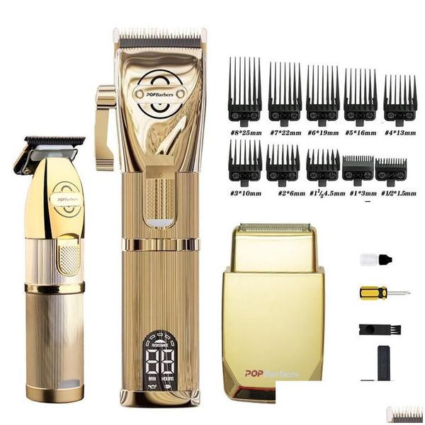 

Hair Trimmer Pop 800 700 600 Clipper For Men Barber Electric Haircutting Beard Shaver Accessories Haircut Tools 230612 Drop Delivery P Dhnco, Black