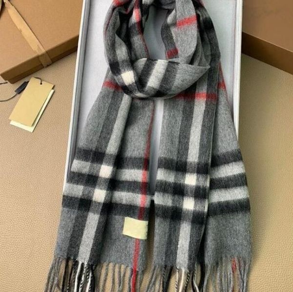 

Women Cashmere Scarf Classic Plaid Designer Scarves Soft Touch Warm Wraps with Tags Autumn Winter Long Shawls HOU7