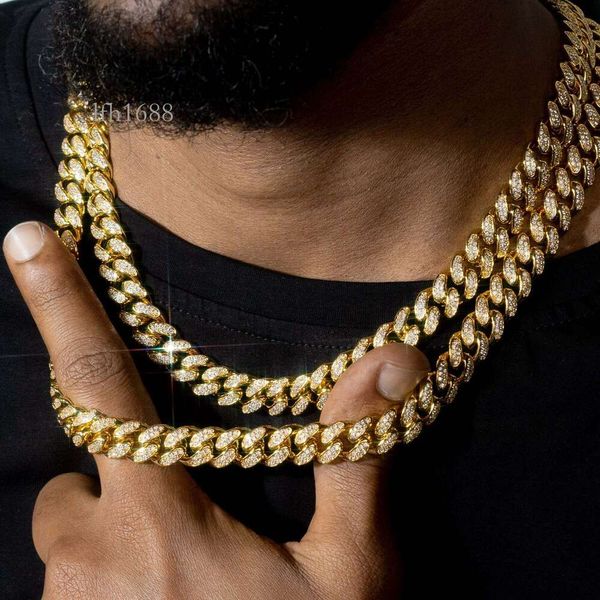 

Factory Price New Hip Hop Gold Plated Men Diamond Jewelry Cuban Link Moissanite Necklace