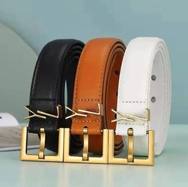 

Belt for Women Genuine Leather 3.0cm Width High Quality Men Designer Belts Y Buckle cnosme Womens Waistband Cintura Ceintures