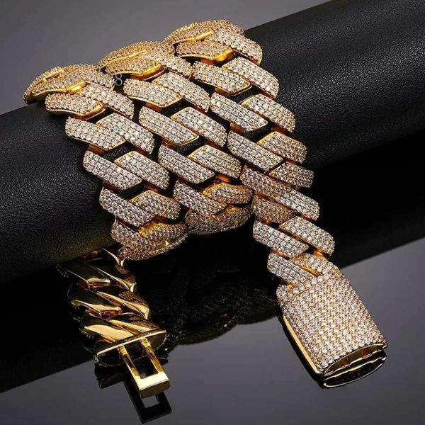 

Pass Diamond Tester Vvs Moissanite Diamond Iced Out Miami Cuban Link Chain Sterling Sier Mens 19Mm 30Mm Cross Hk
