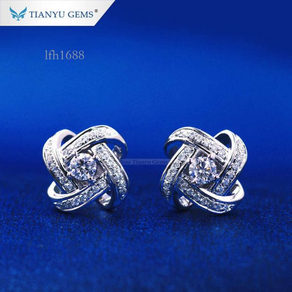 

Tianyu Gems Custom Jewelry Luxurious Moissanite 14K Gold Fashion Earring