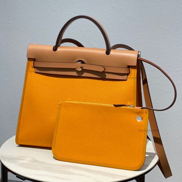 

10A designer backpack womens luxurys handbags large bag vintage bag travel backpack canvas tote bag Soft Composite Bag Zipper Hasp Fashion Bags Flap Pocket lady bags, Orange