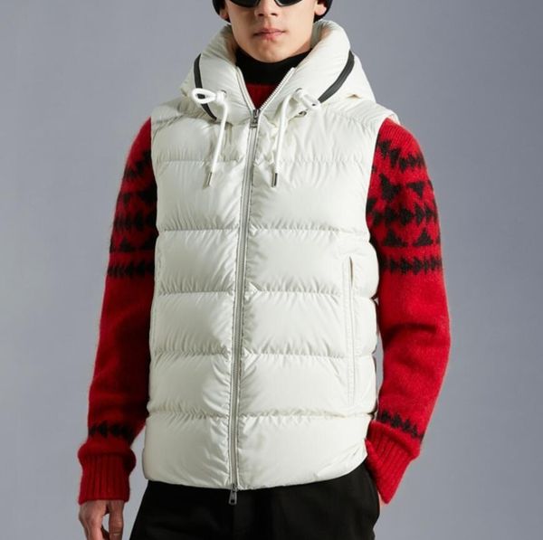 

Winter Designer Mens Down Vest Fashion Warm Jacket Vests with Badge Letters for Men Women Waistcoat Winter Sleeveless Puffer Jacket Multi Style -2XL, White-2