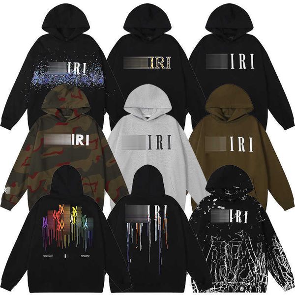 

Designer Amis Men' hoodie Autumn/Winter New Fluid Colorful Letter Printed Terry Loose Hooded Sweater men trend fashion in a variety of colors to choose from hoodies, 868 brown classic style