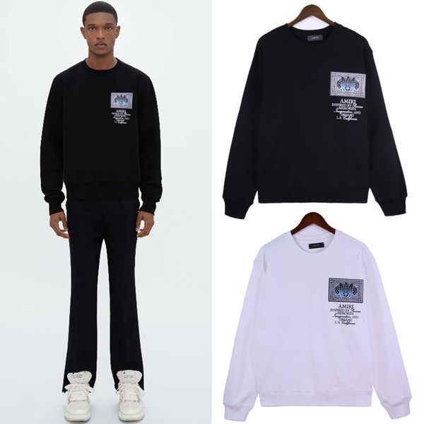 

Designer Amis Men' hoodie 2023 Autumn/Winter New AMIS Letter Printing Round Neck Sweater Unisex Batch High quality cool handsome men fashion hoodie, White