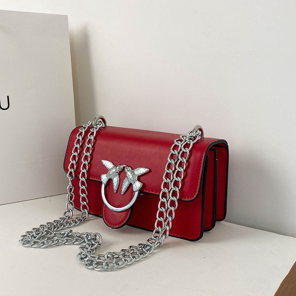 

Factory outlet women shoulder bags 7 colors sweet lady candy-colored fashion handbag daily Joker solid color leather chain bag flip silver buckle backpack 72097#, Black