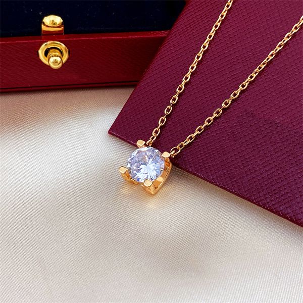 

Love Necklace Diamond Pendant Necklaces Designer Jewelry for Women 18K Rise Gold Silver Tennis Necklace Luxury Jewelrys for Birthday Party Gift Free Shipping