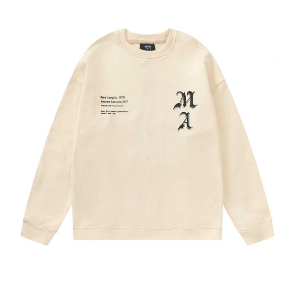 

Designer Amis Men' hoodie 2023 Autumn/Winter New High Street Fashion Cartoon Skull Head Letter Printing and Women' Loose Sweater Batch quality Cool men, Apricot