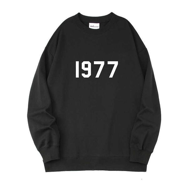 

Designer Aims men's fashion hoodie AMORING Co branded ESS American Sweater Men's Spring and Autumn 1977 Loose Top Long Sleeve T-shirt High quality men's hoodie, White wy901
