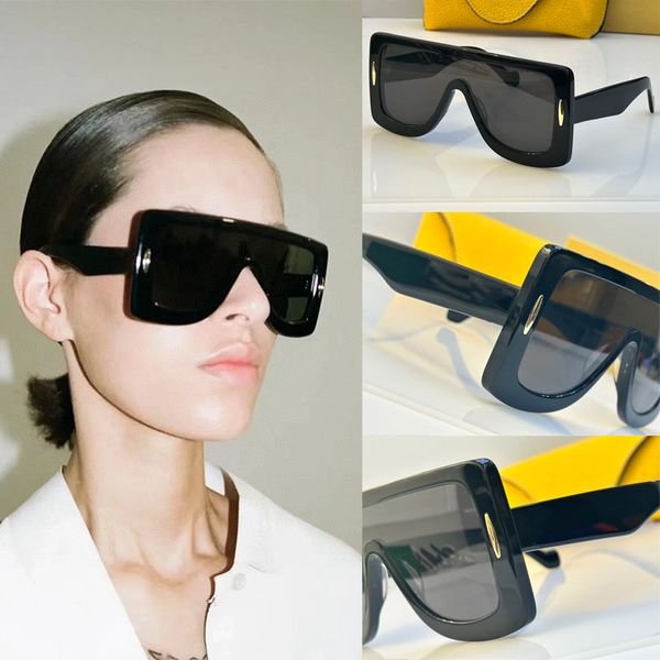 

Designer sunglasses for tourism travel mountain climbing retro one piece large wind mirror with metal symbol LW40106U INS on the side popular for both men and women