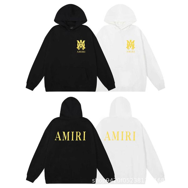 

Designer Amis Men' hoodie 2023 Autumn/Winter New AMR Classic Letter Printing Hooded Sweater Unisex Batch High quality cool handsome men fashion hoodie, Black