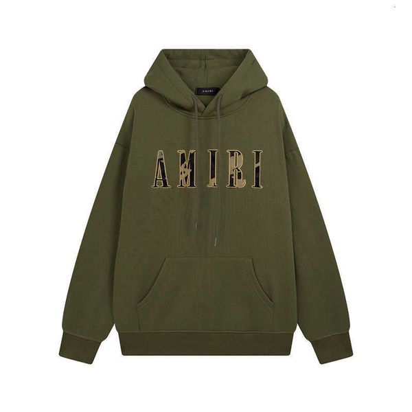 

Designer Amis Men's hoodie 2023 Autumn/Winter New Letter Embroidered Hip Hop Plush Hooded Sweater Unisex Batch High quality cool handsome men fashion hoodie, White