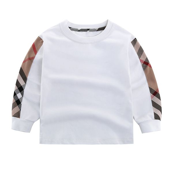 

Kids Boys T-shirts Baby Long Sleeve Tops Sweatshirt Outwear Children Autumn Sweatshirt 2-7years Boy Girl T Shirts, White