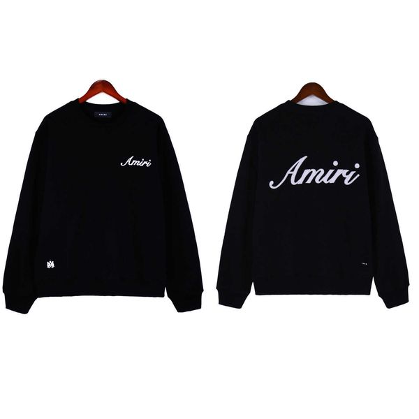 

Designer Amis Men' hoodie 2023 Autumn/Winter New Black Embroidered Round Neck Sweater Unisex Batch High quality cool handsome men fashion hoodie, White