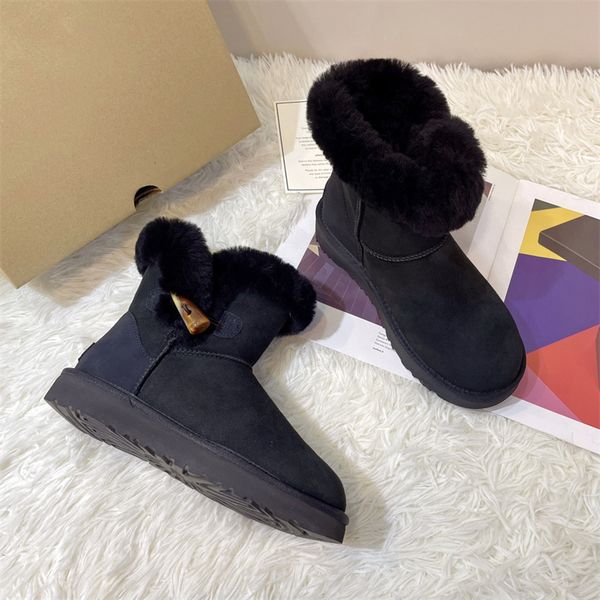 

Top New Designer Boots For Women Australia Snow Boot Womens Luxury Slippers Ultra Mini Fashion Platform Booties Winter Suede Wool Ladies Warm Fur Ankle Bootes, Color 1