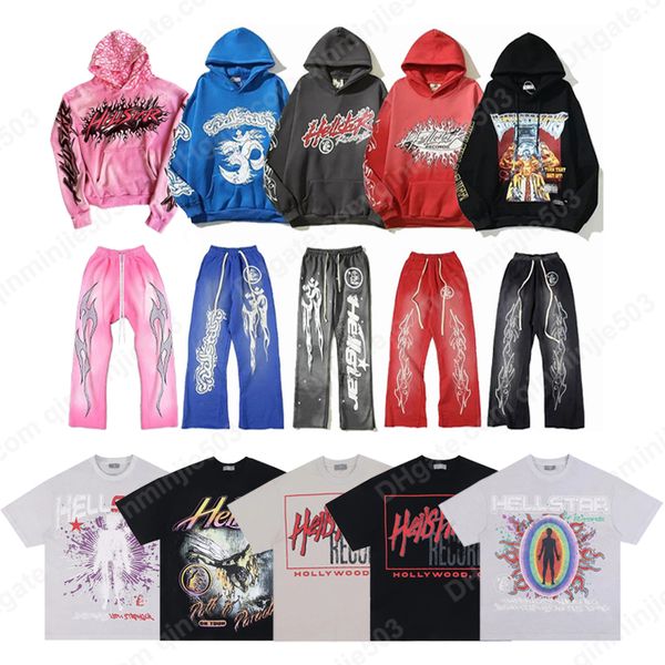 

Hell Star Designer Hoodie HELLSTAR Men Pullover Bet Graphic Print Pink Red Oversized Hooded hellstar Women Harajuku Gothic Tops Streetpant Vintage Hip Hop Shirt, 50_a